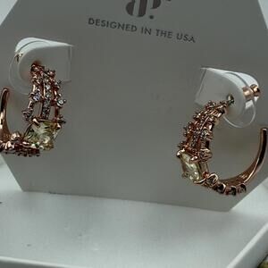 Bomb Party Rose Gold November 25 Weaving the Unspoken Hoop Earrings